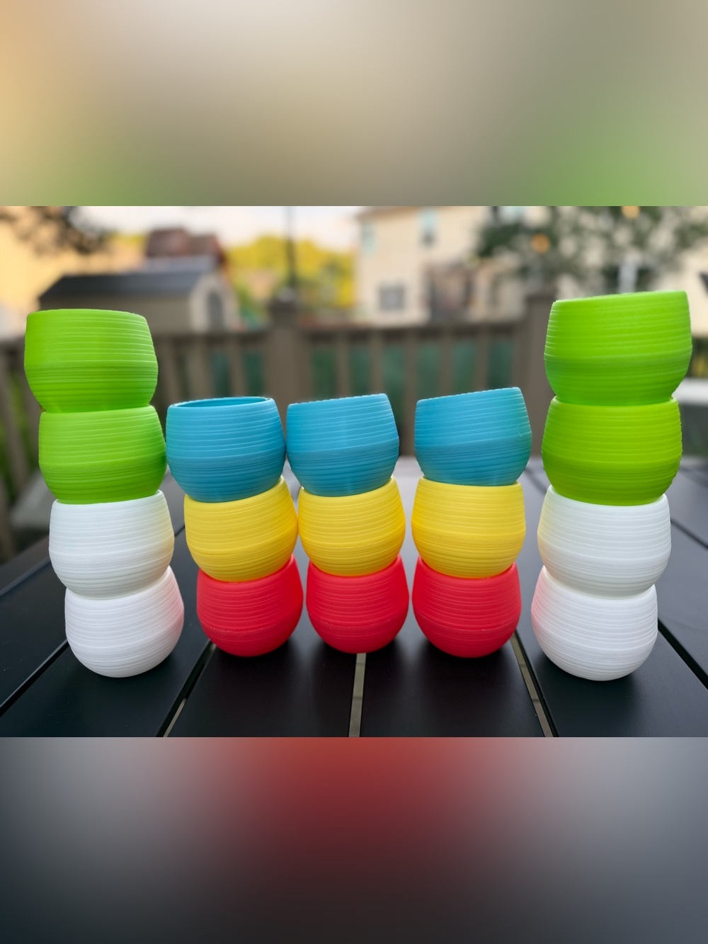 Set of 17 Plastic Pots for Plants